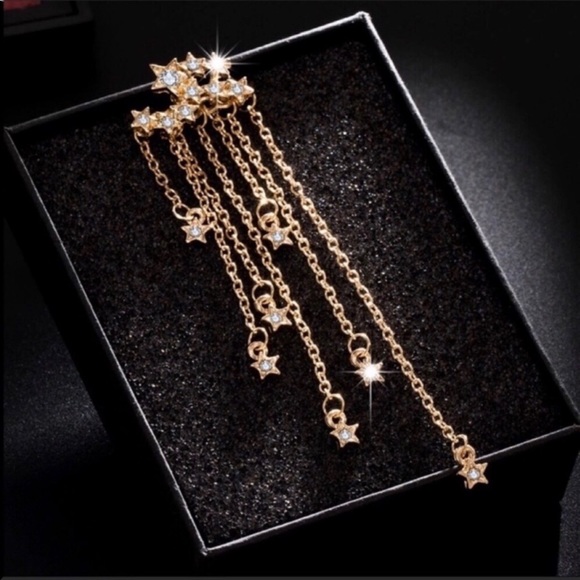 Gold Falling Star Cluster Earring Set - Picture 2 of 3